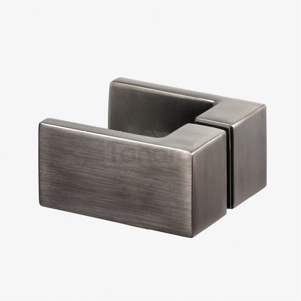 NEW TRENDY Kabina prysznicowa AVEXA GUNMETAL BRUSHED 1D pięciokątna asymetryczna L 100x80x200 szkło czyste 6mm Active Shield 2.0 - drzwi prawe EXK-3836