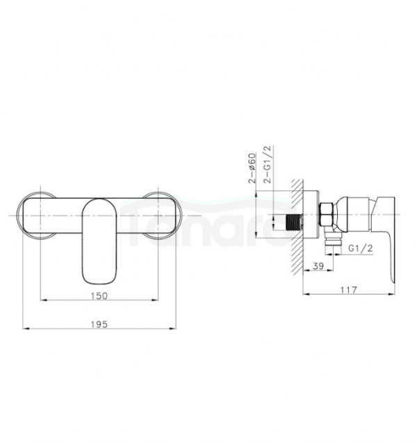 LAVITA Bateria prysznicowa Spark Brushed Copper