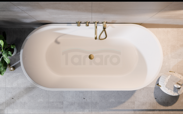 BESCO Wanna wolnostojąca Deeva 170x80 + maskownica odpływu gun metal #WWA-170-DGM