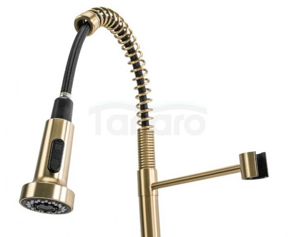 REA - Bateria Kuchenna COLIN Złota Szczotkowana z wyginaną wylewką