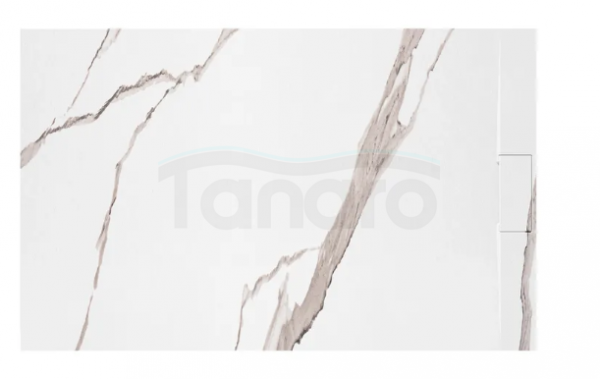 REA - Brodzik prysznicowy BAZALT CARRARA WHITE 80x100