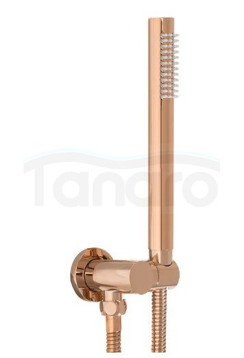 REA - Zestaw Prysznicowy Podtynkowy LUNGO MILER Rose Gold / Różowe Złoto z termostatem + BOX
