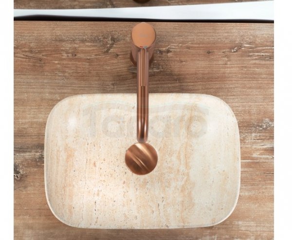 REA - Umywalka nablatowa BELINDA MINI Travertine Matt