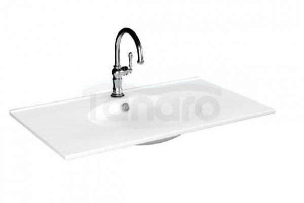 KROFAM - Umywalka ceramiczna OXFORD MEG 80 cm, biały  MEG 8046-0