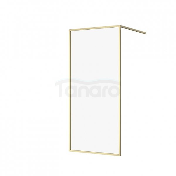 CERSANIT - Kabina prysznicowa walk-in LARGA złoty mat 90x200 szkło transparentne  S164-072