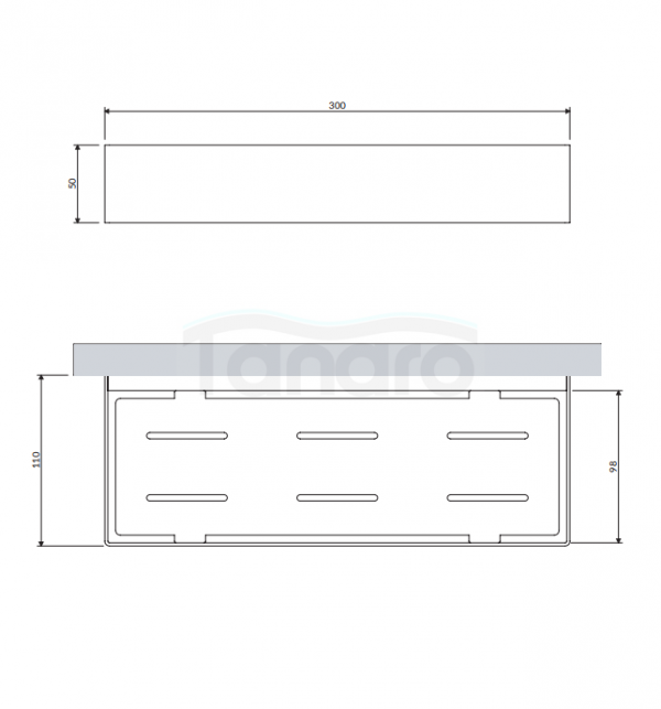 OMNIRES koszyk prysznicowy, 30 x 5 x 11 cm chrom UN10335CR