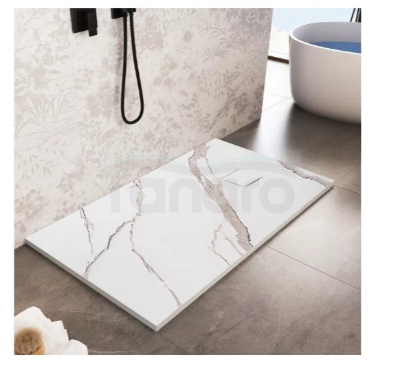REA - Brodzik prysznicowy MAGNUM CARRARA WHITE 80x100