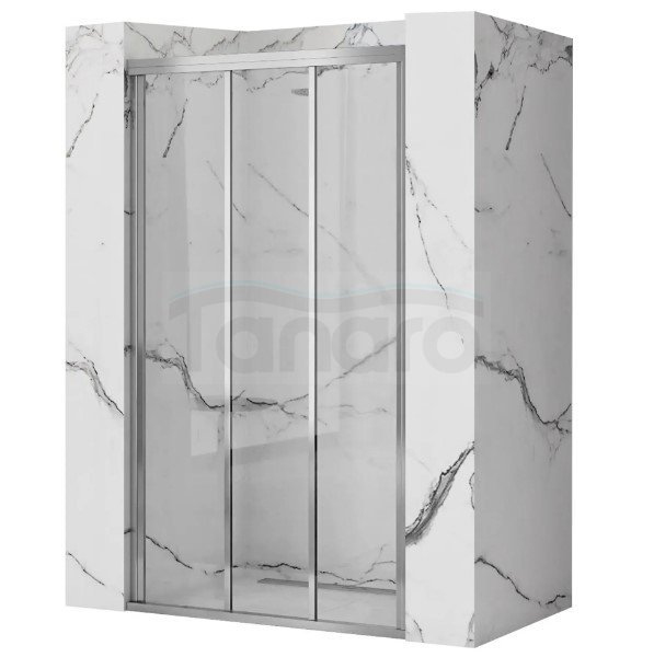 REA - Drzwi prysznicowe przesuwne ALEX Chrom  120cm
