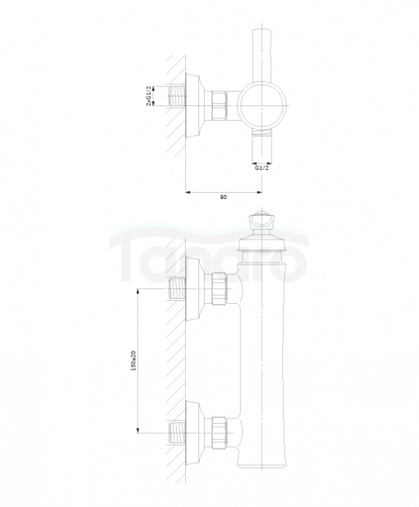 OMNIRES bateria prysznicowa ARMANCE AM5240CR