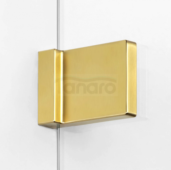 NEW TRENDY Kabina prysznicowa WALK IN AVEXA GOLD BRUSHED 80x200 złoto szczotkowane EXK-7003