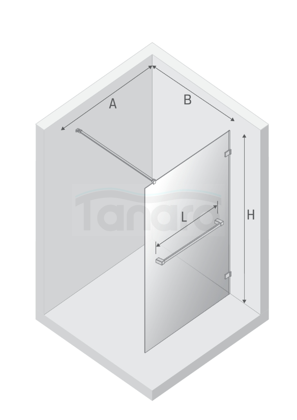 NEW TRENDY Kabina prysznicowa AVEXA WHITE walk-in 80x200 szkło czyste 8mm Active Shield 2.0 WIESZAK EXK-2951