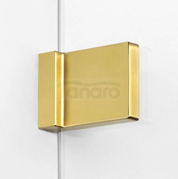 NEW TRENDY Kabina prysznicowa walk in Avexa Gold Brushed, jednoelementowa, z wieszakiem relingowym. Grubość szkła 8mm 50x200 EXK-7032