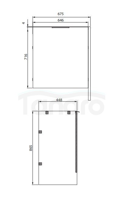 CERSANIT - Szafka na pralkę z drzwiami 65 CITY BY CERSANIT biała DSM - do samodzielnego montażu  S584-027-DSM