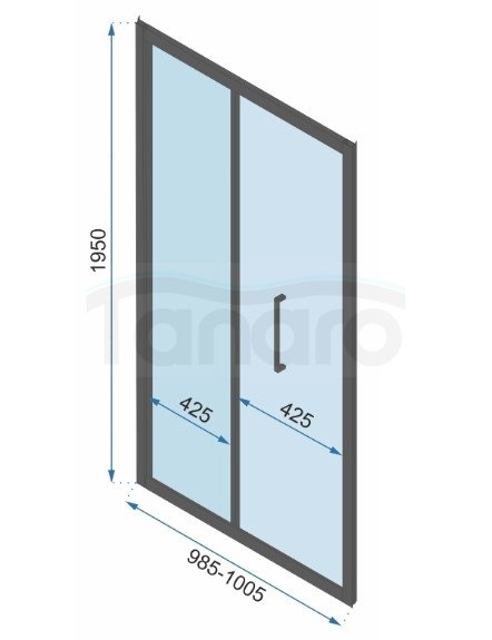 REA - Kabina Prysznicowa Przyścienna RAPID FOLD Black - Czarna /drzwi 100 + ścianka 80 x2 + ramię x2