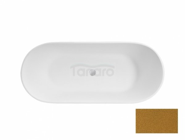 BESCO Wanna wolnostojąca Moya Glam 160x70 złoty #WMD-160-MZ