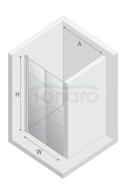 NEW TRENDY Drzwi wnękowe New Soleo Black, wahadłowe, podwójne, z dodatkową ścianką 100x195 Ze wzorem kratki D-0282A