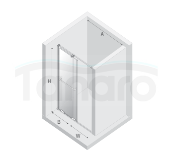NEW TRENDY Drzwi wnękowe Smart Gunmetal Brushed, drzwi przesuwne 100x200 EXK-7815