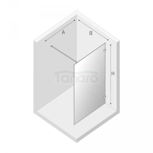 NEW TRENDY Kabina ścianka prysznicowa walk-in AVEXA GOLD BRUSHED 60x200 EXK-3131