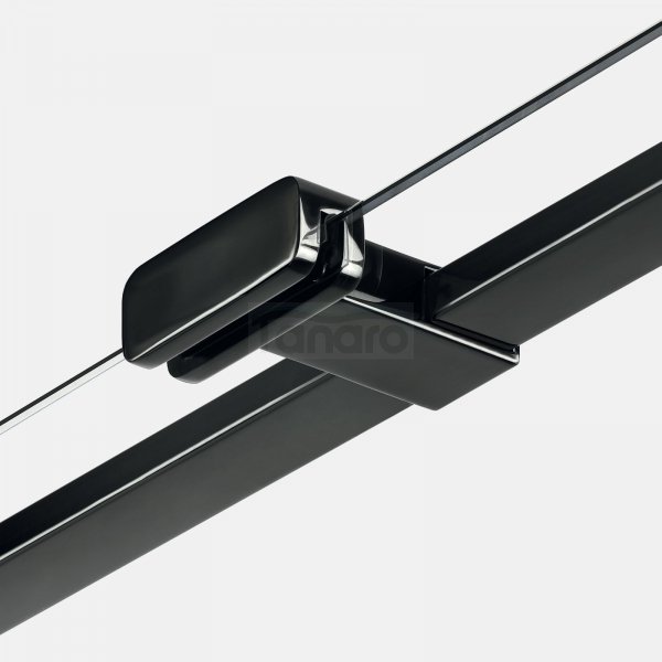 NEW TRENDY Kabina prysznicowa EVENTA BLACK CHROME WALK-IN U 60x200 szkło czyste 8mm Active Shield 2.0 EXK-6294