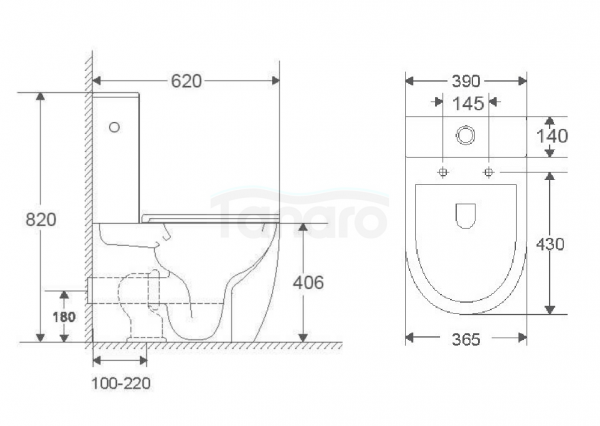 AQUAFORM  SOLLER STORM  KOMPAKT Z DESKĄ WOLNOOPADAJĄCĄ DUROPLAST SPŁUKIWANIE WIROWE AQ.330-501162