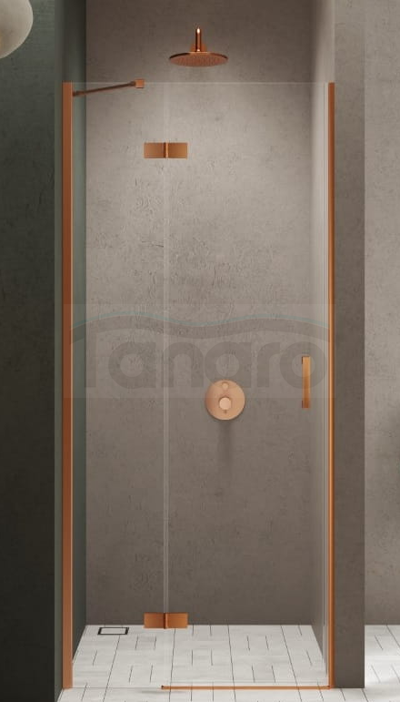 New Trendy NESTA COPPER BRUSHED drzwi prysznicowe 100 cm lewe D-0921A