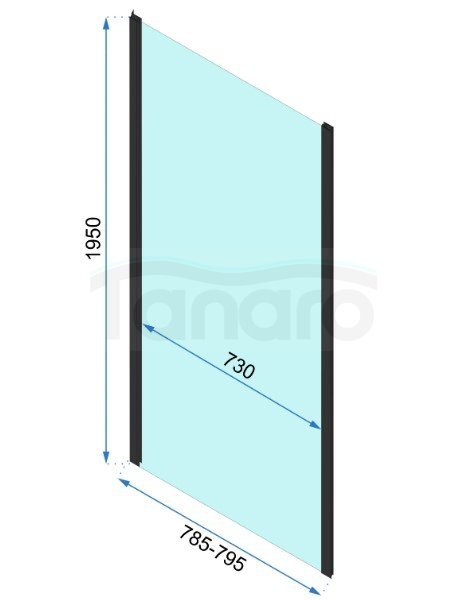 REA - Kabina Prysznicowa Narożna RAPID SLIDE Black / Czarna - drzwi 110 ścianka 80