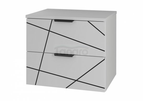 MEGSTYL WOOD-02 Szafka z umywalką 60cm biały mat WOOD-0000-0112
