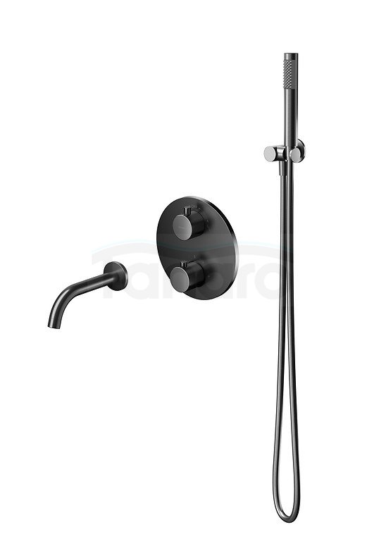CERSANIT - Set B1005: zestaw wannowy podtynkowy ZEN gun metal  S952-055