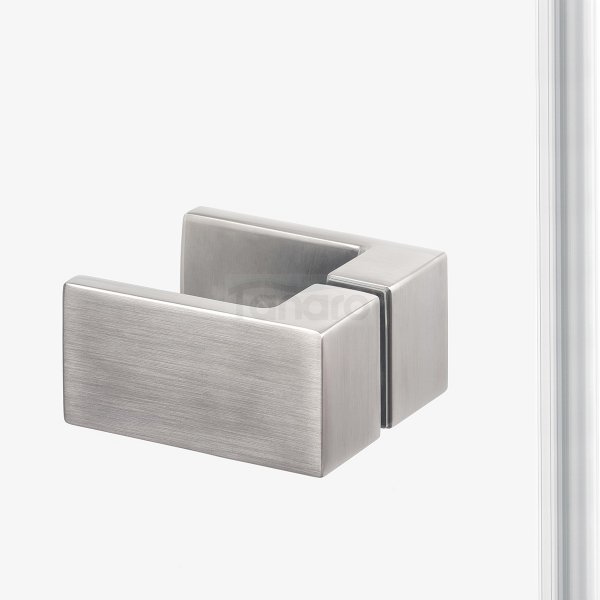 NEW TRENDY Drzwi wnękowe AVEXA NICKEL BRUSHED 1D P 140x200 szkło czyste 6mm Active Shield 2.0 EXK-8470