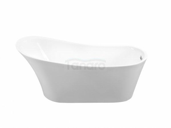 BESCO Wanna wolnostojąca Calima 170x74 + maskownica syfonu z przelewem gun metal #WAS-170-CGR