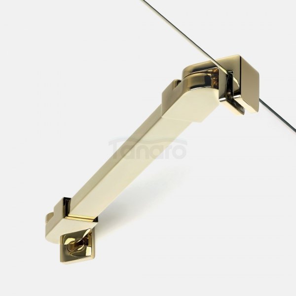 NEW TRENDY Kabina prysznicowa New Soleo Light Gold, pięciokątna, asymetryczna, drzwi podwójne 100x80 K-1669