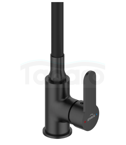 INVENA BATERIA ZLEWOZMYWAKOWA KSANTI Z RUCHOMĄ, 2F WYLEWKA, CZARNY BZ-37-004-L