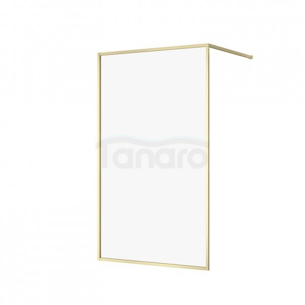 CERSANIT - Kabina prysznicowa walk-in LARGA złoty mat 120x200 szkło transparentne  S164-074