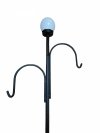 Stojak z lampą solarną podwójny 170 cm wieszak wbijany do latarni kwiatów balonów