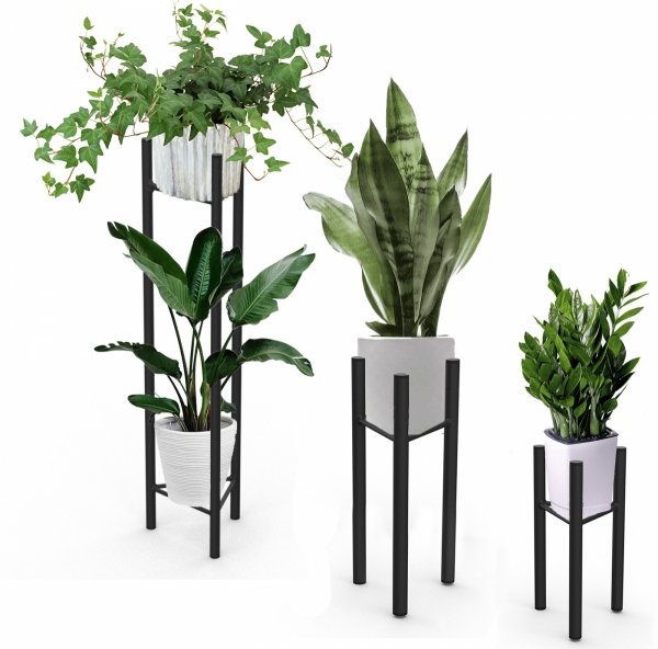 Stojak podwójny na kwiaty loft kwietnik 90 cm podstawka SK90 MetalFab 