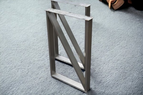 2x Nogi do stołu i blatu Paris inox nierdzewne komplet