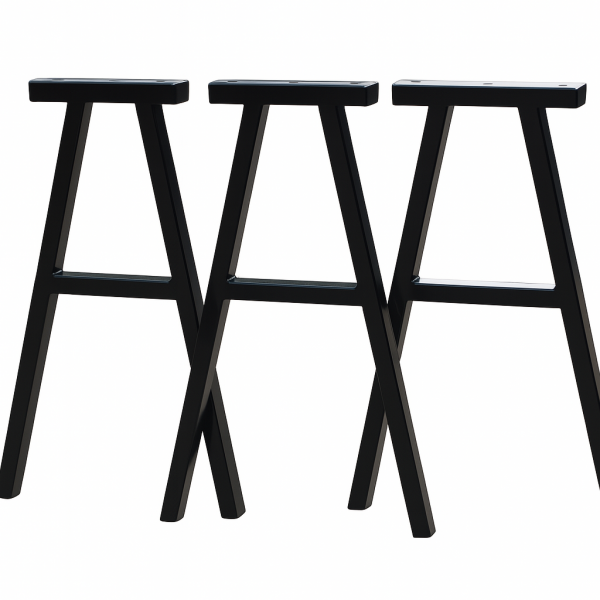 3x Nogi ławki ogrodowej noga proste N1 komplet MetalFab