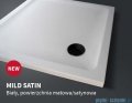 New Trendy Mild Satin Brodzik akrylowy prostokątny 90x80x4,5 cm biały mat B-0653