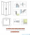 Radaway Idea Kdd Brushed Copper kabina 120x110cm szczotkowana miedź 387064-93-01L/387063-93-01R