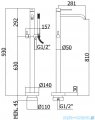 Paffoni  Light bateria wannowa podłogowa 930 mm z zestawem prysznicowym chrom LIG032CR