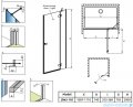 Radaway Essenza Gold Dwj drzwi wnękowe 110cm prawe złoty połysk/szkło przejrzyste 1385015-09-01R