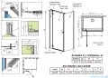 Radaway Essenza 8 Black Kdj kabina 80x70cm lewa czarny mat/szkło przejrzyste 10480512-01-01L/10470237-54-01L/10113070-01-01