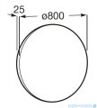 Roca Luna lustro łazienkowe z oświetleniem obwodowym LED 80cm A812401000