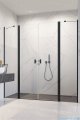 Radaway Nes 8 Black Dwd II drzwi wnękowe 180cm W2 czarny mat/szkło przejrzyste 10081093-54-01/10080187-54-01