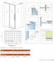Radaway Idea 8 QL XL Kdj kabina 100x70cm lewa szkło przejrzyste 10560517-01-01L/10570472-01-01/10580070-01-01R