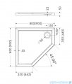 Schedpol Schedline Sharper brodzik pięciokątny 80x80x5cm 3S.S1PK-8080