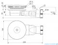 Radaway Syfon niski do brodzików z otworem odpływowym Ø 90mm  R400 SLIM