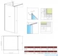 Radaway Modo New IV kabina Walk-in 120x70 szkło przejrzyste 389624-01-01/389074-01-01