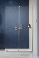 Radaway Furo Brushed Gold kabina Walk-in 80x200cm prawa szczotkowane złoto 10106438-99-01R/10110394-01-01