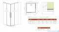 Radaway Idea 8 QL Kdd kabina 100x90cm szkło przejrzyste 10590100-01-01L/10590090-01-01R